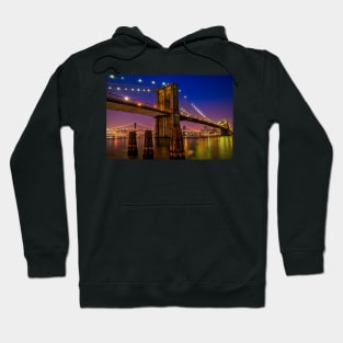 Brooklyn Bridge at night Hoodie